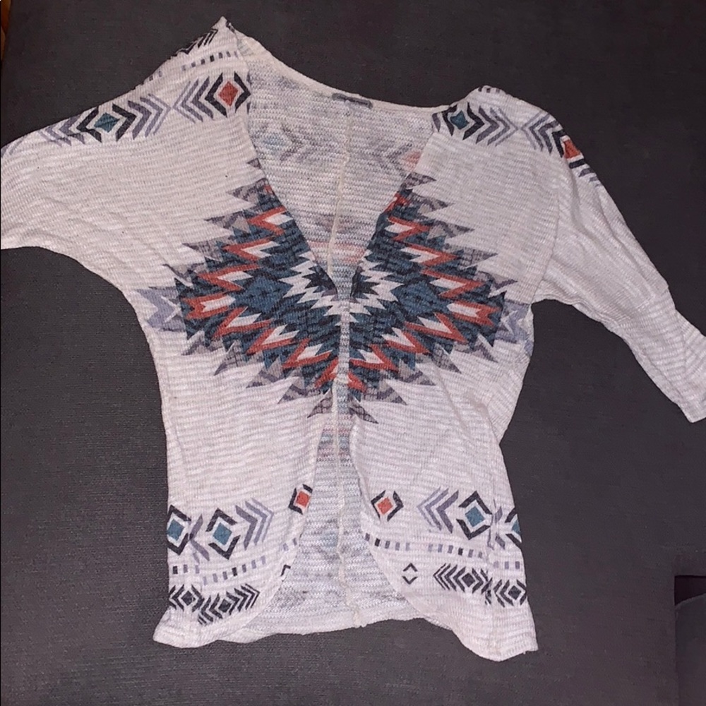 Aztec cardigan half sleeve